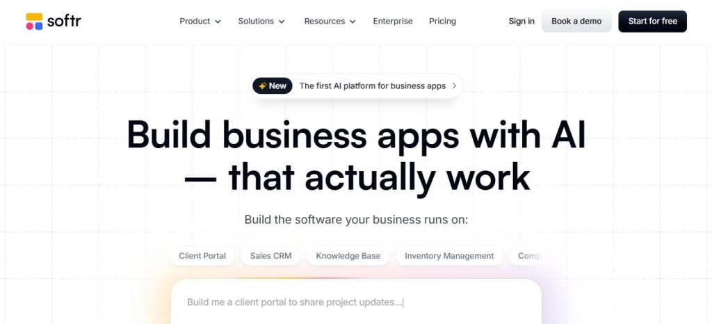 Softr business app builder