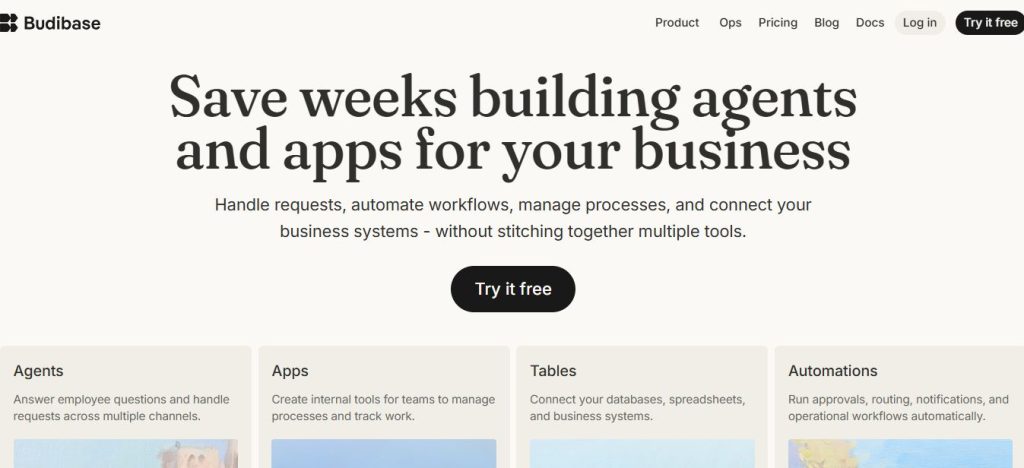 Budibase no code CRM builder