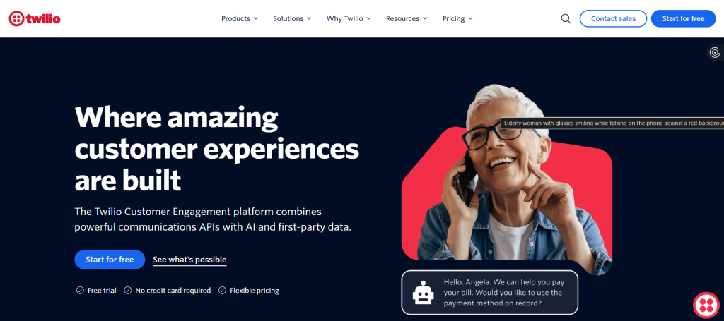 Twilio home page