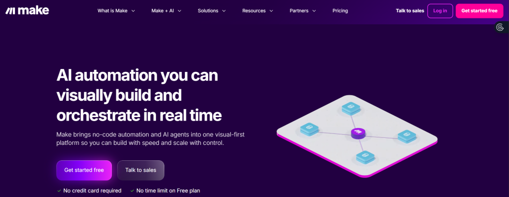 Make formerly integromat home page