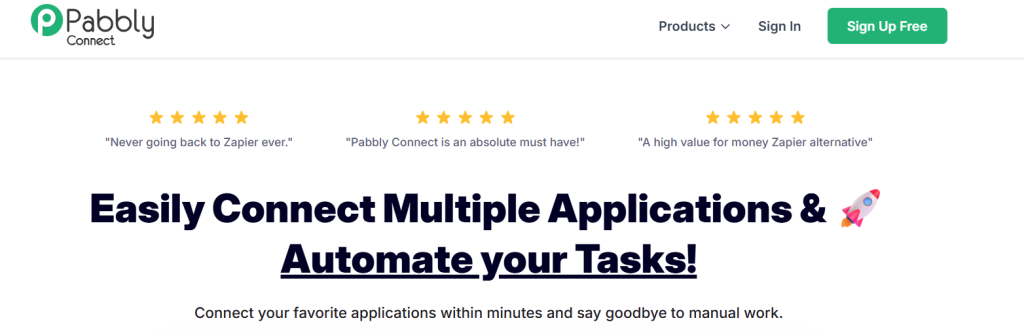 Pabbly connect home page