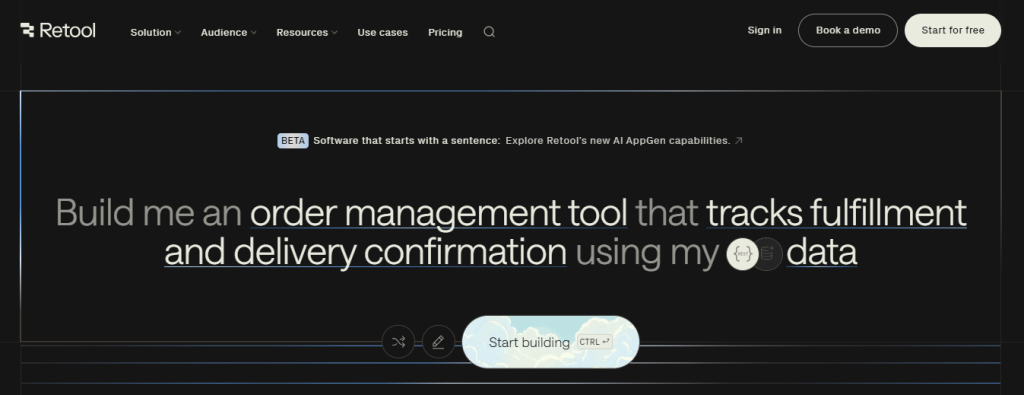 "Retool" Internal Apps integration platform
