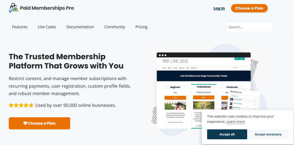 PMPro wordpress plugin