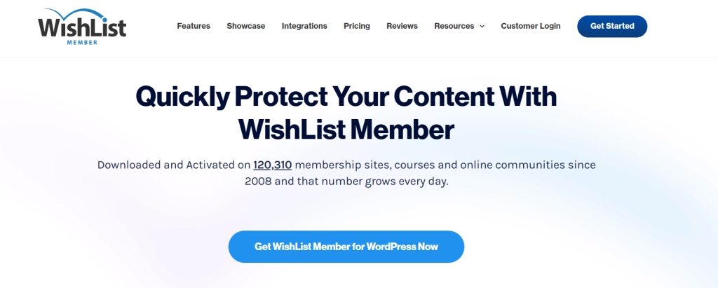 Wishlist member home page