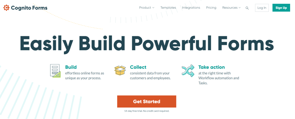 Cognito Forms home page