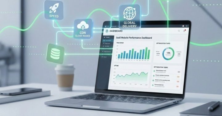 modern website speed optimization illustration showing a large heavy image file transforming into a small optimized image