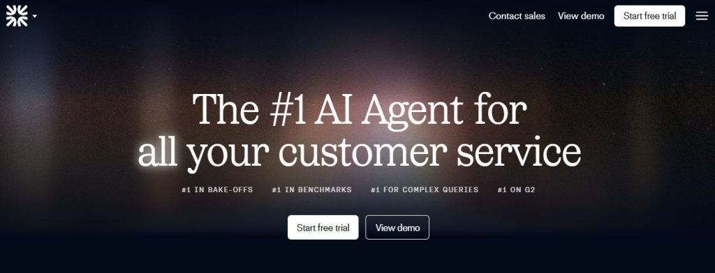 Intercom Fin homepage screenshot