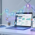 AI support agent helping multiple customers through chat interfaces