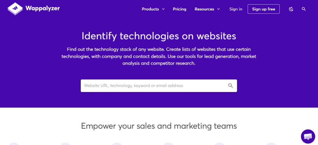 Wappalyzer for WordPress Admins