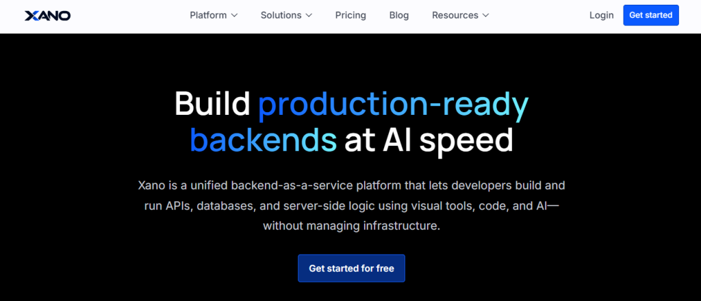 Xano (The All-in-One Backend)