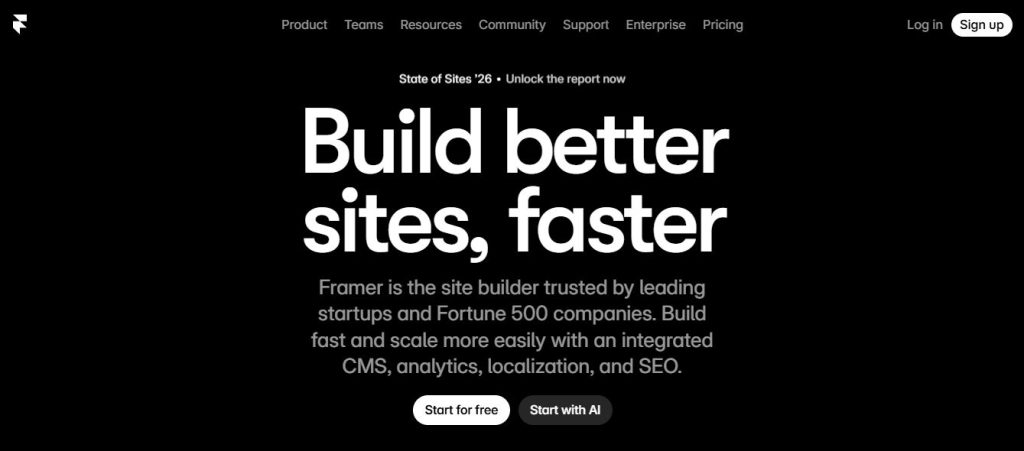 Framer no-code website builder
