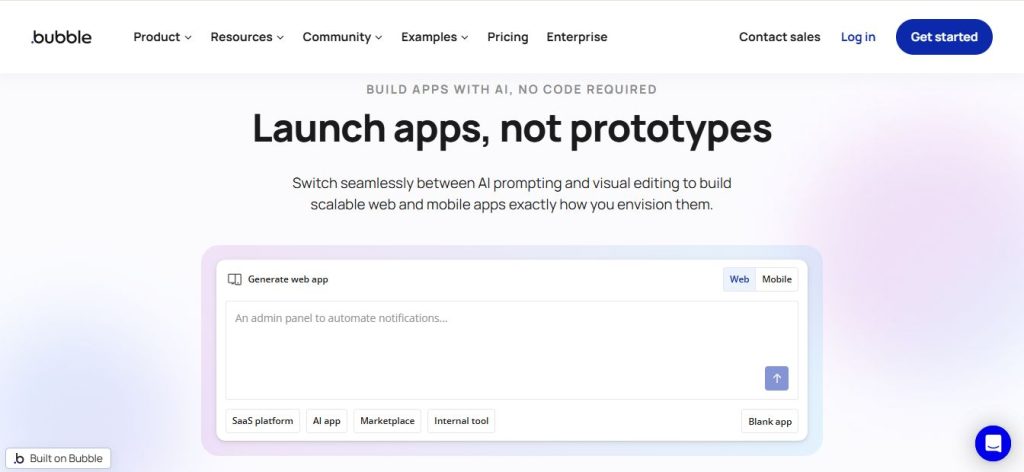 Bubble homescreen screenshot