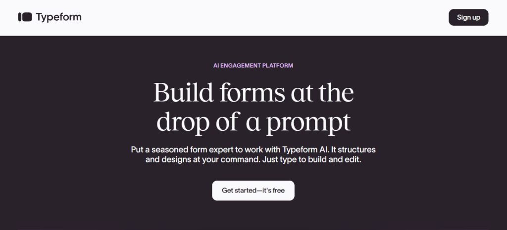 Typeform the No-Code Tool for Conversion Forms