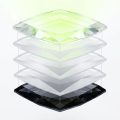 five distinct geometric layers stacked vertically, representing the five core components of a low-code platform