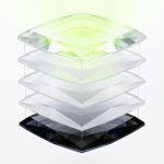 five distinct geometric layers stacked vertically, representing the five core components of a low-code platform