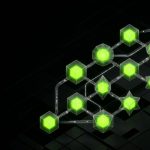 A network of interconnected floating nodes representing app-to-app automation flows