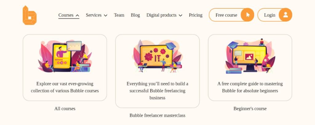Building With Bubble Courses